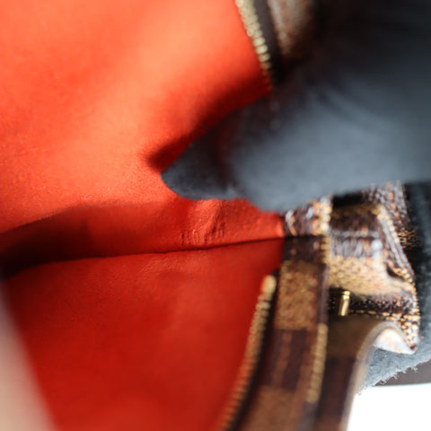 Pre-Owned #72537 Louis Vuitton Damier Aubagne Shoulder Bag Brown N51129