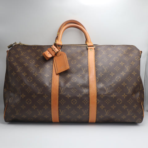 Pre-Owned #71561 Louis Vuitton Monogram Keepall 50 Travel Bag Brown M41426