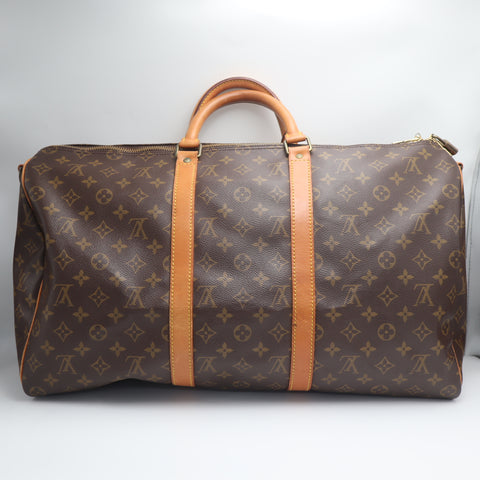 Pre-Owned #71561 Louis Vuitton Monogram Keepall 50 Travel Bag Brown M41426