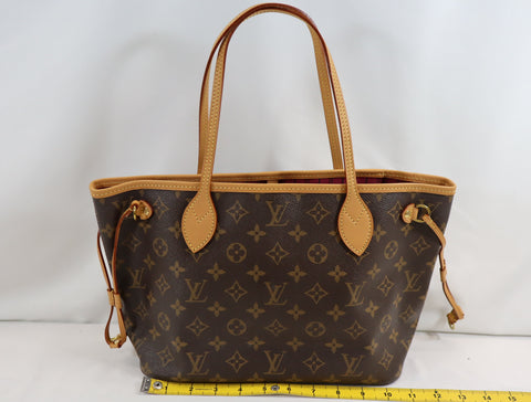 Pre-Owned #BP329-4 Louis Vuitton Monogram Neverfull PM Tote Bag M40155