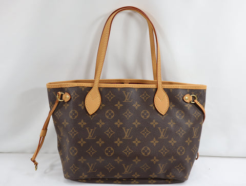 Pre-Owned #BP329-4 Louis Vuitton Monogram Neverfull PM Tote Bag M40155