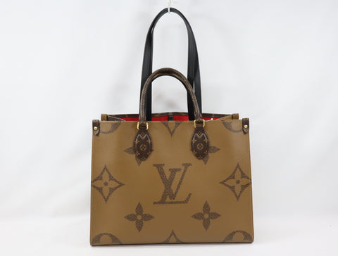 Pre-Owned #R0105 Louis Vuitton Monogram Giant Onthego MM 2way Tote Shoulder Bag M45321