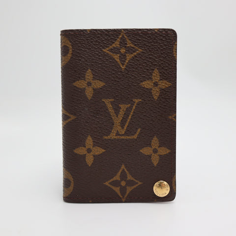 Pre-Owned #2275 Louis Vuitton Monogram Porte Cartes Credit Pression Card Case M60937