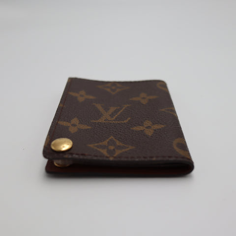 Pre-Owned #2275 Louis Vuitton Monogram Porte Cartes Credit Pression Card Case M60937