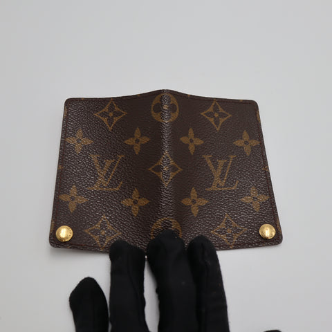 Pre-Owned #2275 Louis Vuitton Monogram Porte Cartes Credit Pression Card Case M60937