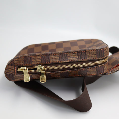 Pre-owned Louis Vuitton Damier #72370 Ebene Geronimos Crossbody Bag N51994