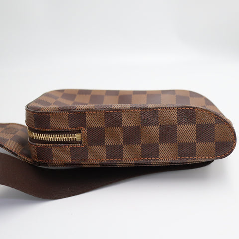 Pre-owned Louis Vuitton Damier #72370 Ebene Geronimos Crossbody Bag N51994
