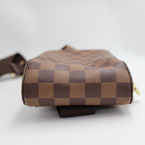 Pre-owned Louis Vuitton Damier #72370 Ebene Geronimos Crossbody Bag N51994