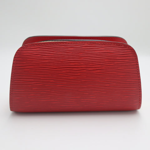 Pre-Owned #71616 Louis Vuitton Epi Dauphine PM Pouch Castilian Red M48447