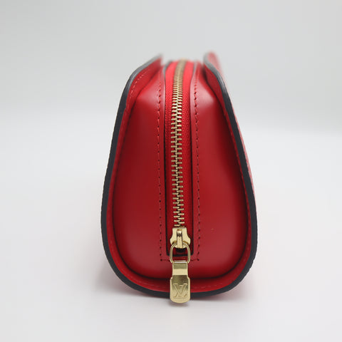 Pre-Owned #71616 Louis Vuitton Epi Dauphine PM Pouch Castilian Red M48447