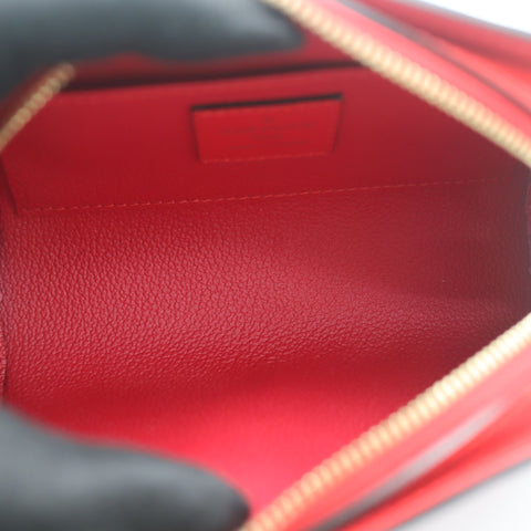 Pre-Owned #71616 Louis Vuitton Epi Dauphine PM Pouch Castilian Red M48447