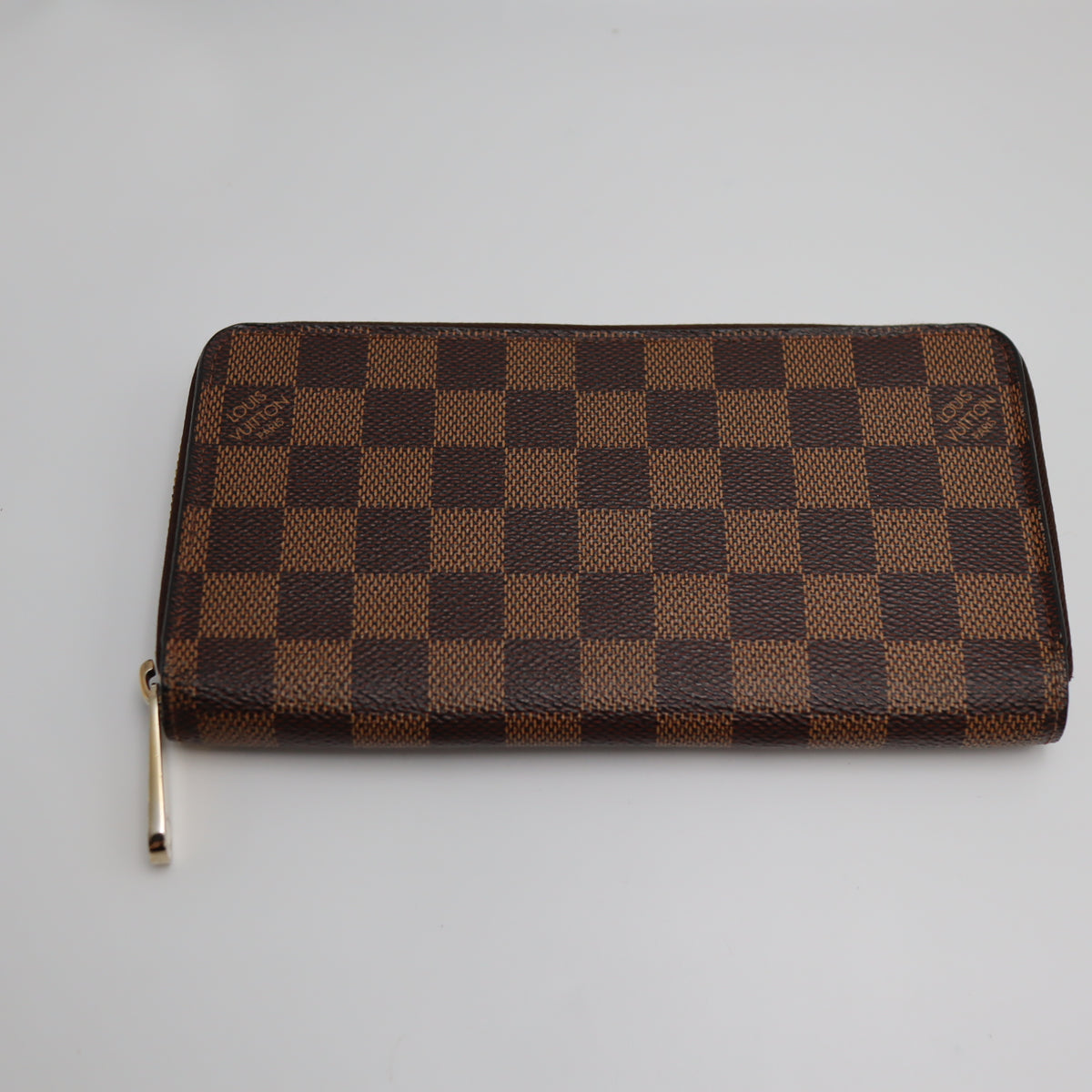 Pre-Owned #2255 Louis Vuitton Damier Ebene Zippy Wallet Long Wallet N41661