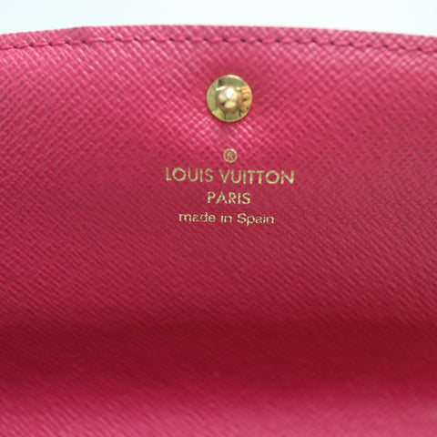 Pre-Owned #71615 Louis Vuitton Monogram Portefeuille Emily Flower Long Wallet Brown x Hot Pink M68313