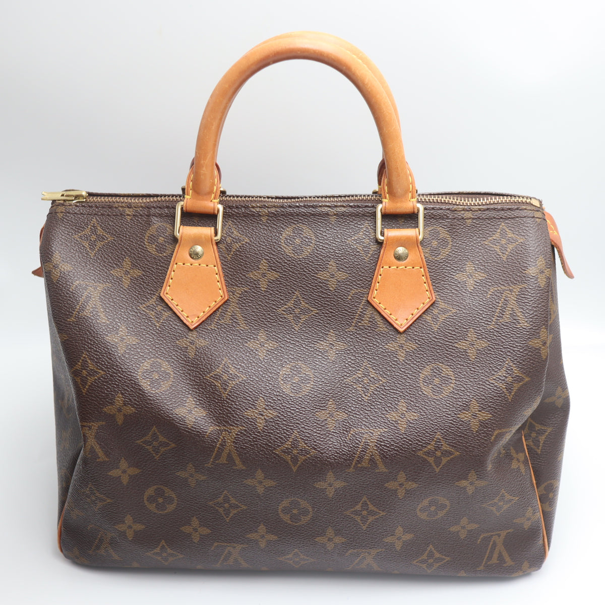 Pre-Owned #1874 Louis Vuitton Monogram Speedy30 Handbag Brown M41526