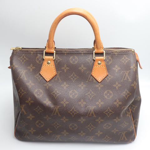 Pre-Owned #1874 Louis Vuitton Monogram Speedy30 Handbag Brown M41526