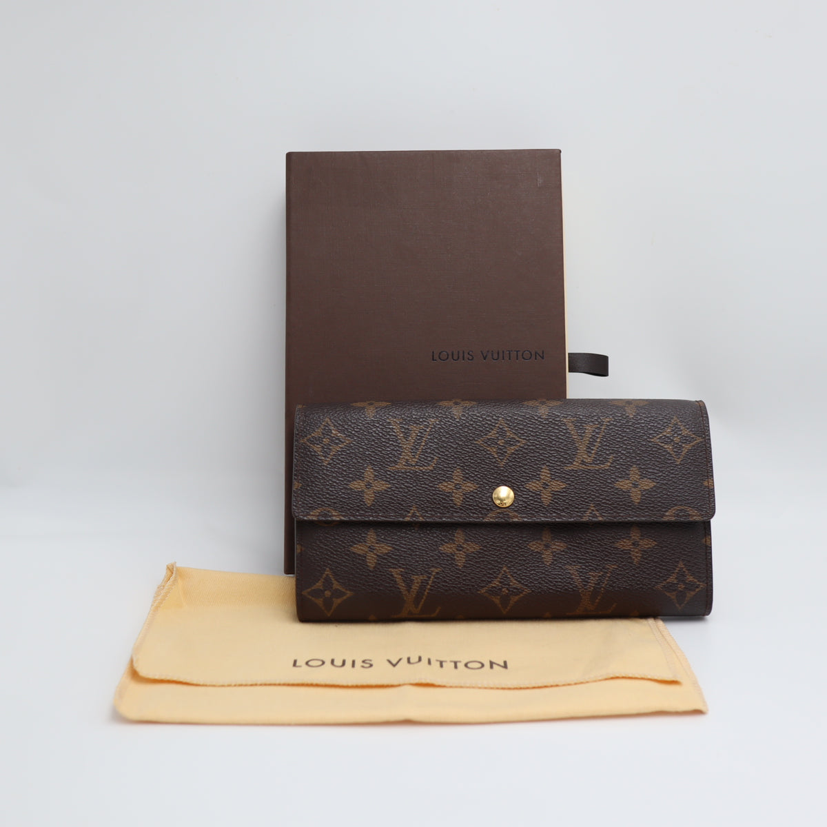 Pre-Owned #2266 Louis Vuitton Monogram Portefeuille Sarah Bifold Wallet Long Wallet M61734