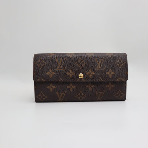 Pre-Owned #2266 Louis Vuitton Monogram Portefeuille Sarah Bifold Wallet Long Wallet M61734