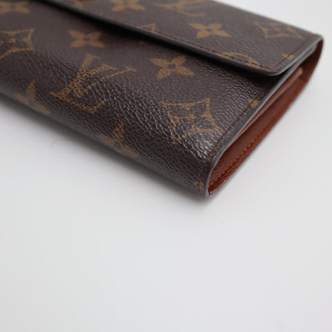 Pre-Owned #2266 Louis Vuitton Monogram Portefeuille Sarah Bifold Wallet Long Wallet M61734