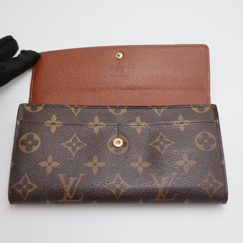 Pre-Owned #2266 Louis Vuitton Monogram Portefeuille Sarah Bifold Wallet Long Wallet M61734