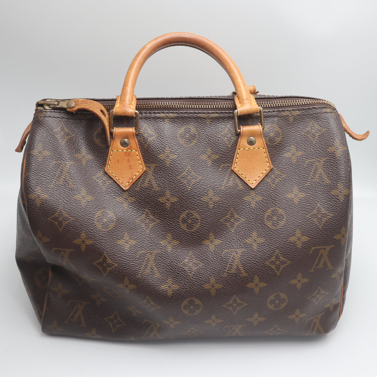 Pre-Owned #1068 Louis Vuitton Monogram Speedy30 Handbag Brown M41526