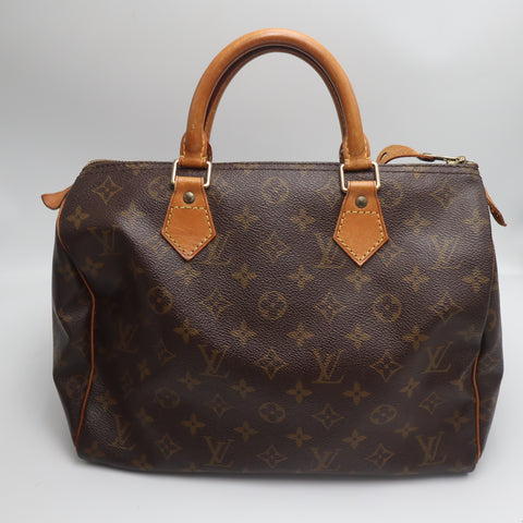 Pre-Owned #1068 Louis Vuitton Monogram Speedy30 Handbag Brown M41526