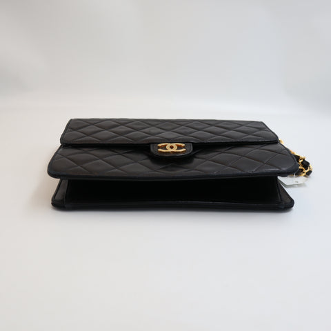Pre-owned #90152 CHANEL Matelassé Chain Shoulder Bag | Push-Lock | Lambskin | Black | 5 Series (1997–1999) | Gold Hardware | Vintage