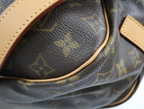 Pre-Owned #BP63111 Louis Vuitton Monogram Saumur 35 Crossbody Shoulder Bag Brown M42254