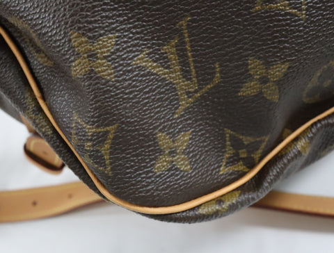 Pre-Owned #BP63111 Louis Vuitton Monogram Saumur 35 Crossbody Shoulder Bag Brown M42254