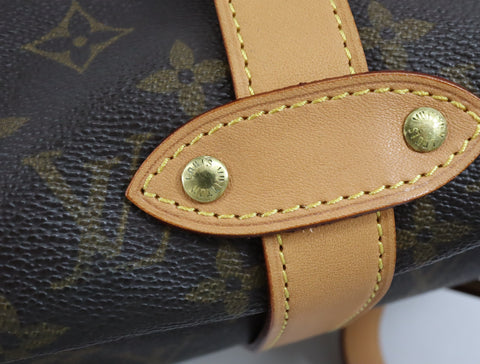 Pre-Owned #BP63111 Louis Vuitton Monogram Saumur 35 Crossbody Shoulder Bag Brown M42254