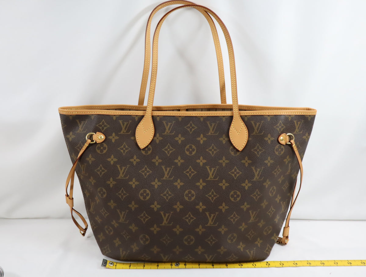 Pre-Owned #BP613-7 Louis Vuitton Monogram Neverfull MM Tote Bag M41178