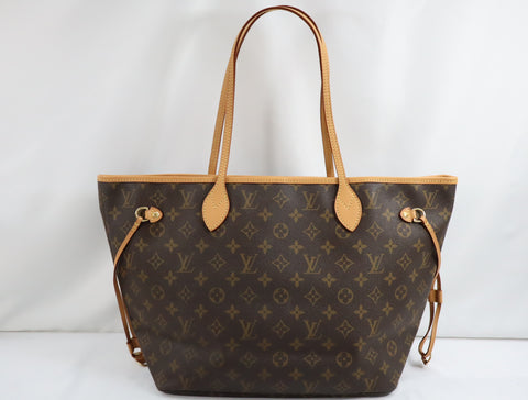 Pre-Owned #BP613-7 Louis Vuitton Monogram Neverfull MM Tote Bag M41178