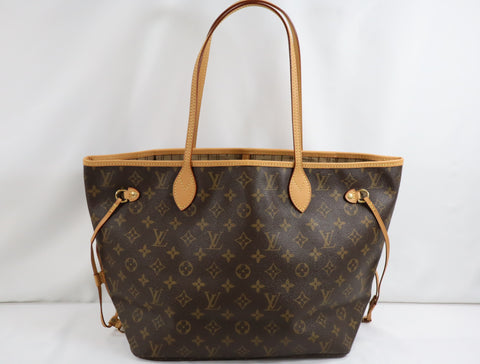 Pre-Owned #BP520-2 Louis Vuitton Monogram Neverfull MM Tote Bag M41178