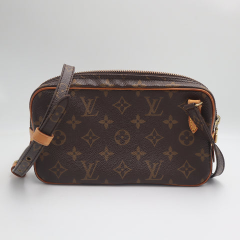 Pre-Owned #71540 Louis Vuitton Monogram Pochette Marly Bandouliere Crossbody Bag M51828