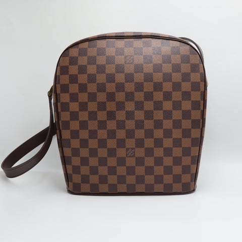 Pre-Owned #71045 LOUIS VUITTON LV  Ipanema GM Shoulder Bag N51292 Damier Ebene Brown