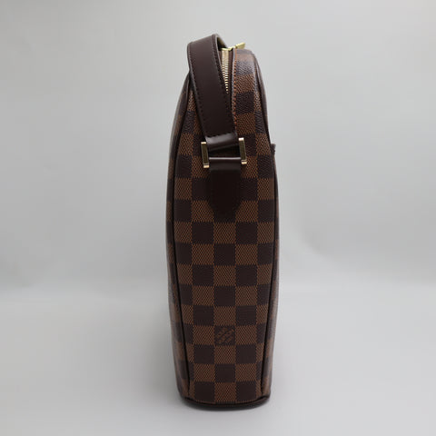 Pre-Owned #71045 LOUIS VUITTON LV  Ipanema GM Shoulder Bag N51292 Damier Ebene Brown