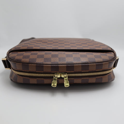 Pre-Owned #71045 LOUIS VUITTON LV  Ipanema GM Shoulder Bag N51292 Damier Ebene Brown