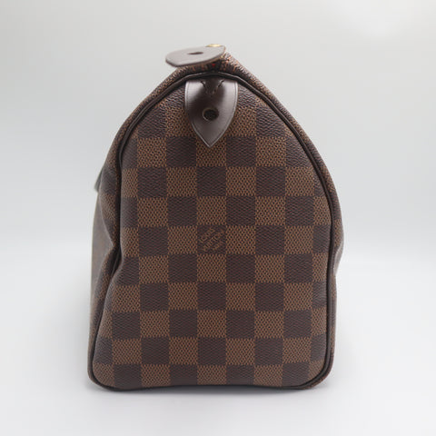 Pre-Owned #71675 Louis Vuitton Damier Speedy 25 Brown Handbag N41365