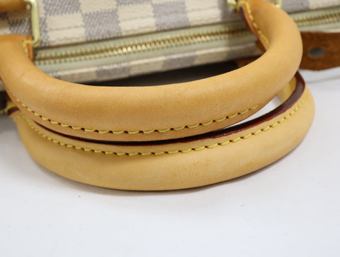 Pre-Owned #R0119 Louis Vuitton Damier Azur Speedy 30 Handbag