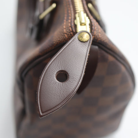 Pre-Owned #71675 Louis Vuitton Damier Speedy 25 Brown Handbag N41365