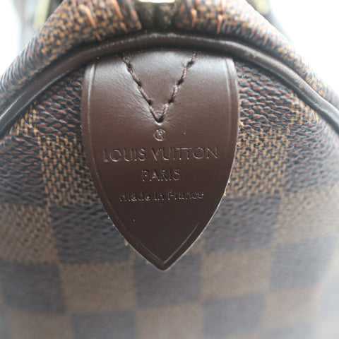 Pre-Owned #71675 Louis Vuitton Damier Speedy 25 Brown Handbag N41365