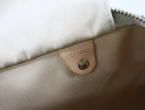 Pre-Owned #R0119 Louis Vuitton Damier Azur Speedy 30 Handbag