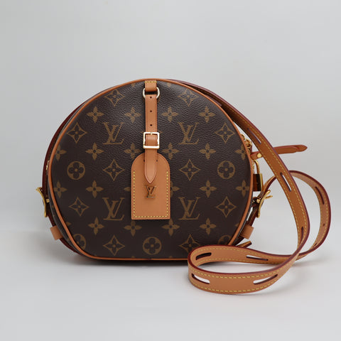 Pre-Owned #71043 LOUIS VUITTON Petite Boite Chapeau Shoulder Bag Monogram Canvas Brown M52294