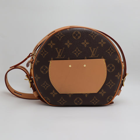 Pre-Owned #71043 LOUIS VUITTON Petite Boite Chapeau Shoulder Bag Monogram Canvas Brown M52294