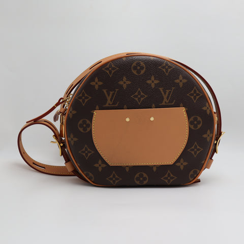 Pre-Owned #71043 LOUIS VUITTON Petite Boite Chapeau Shoulder Bag Monogram Canvas Brown M52294