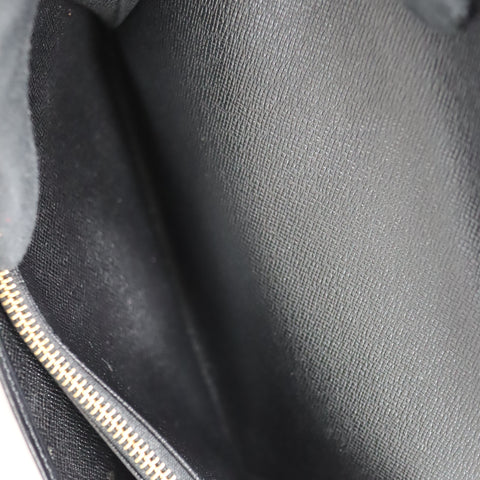 Pre-Owned #72687 Louis Vuitton Epi Pochette Porte Monnaie Credit Black Long Wallet M63592