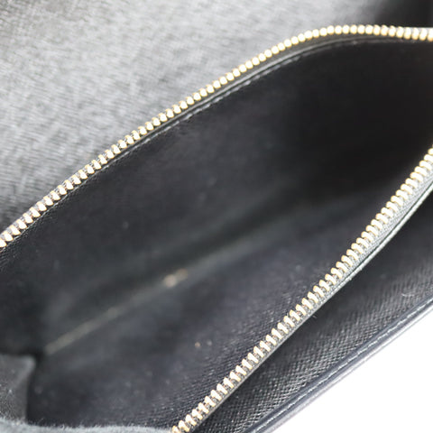 Pre-Owned #72687 Louis Vuitton Epi Pochette Porte Monnaie Credit Black Long Wallet M63592