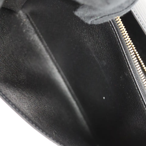 Pre-Owned #72687 Louis Vuitton Epi Pochette Porte Monnaie Credit Black Long Wallet M63592
