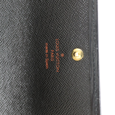 Pre-Owned #72687 Louis Vuitton Epi Pochette Porte Monnaie Credit Black Long Wallet M63592