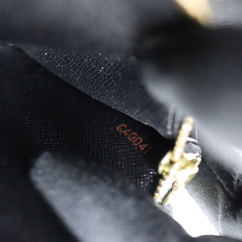 Pre-Owned #72687 Louis Vuitton Epi Pochette Porte Monnaie Credit Black Long Wallet M63592