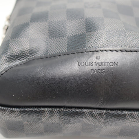 Pre- Owned #71044 LOUIS VUITTON Avenue Sling Shoulder Bag N41719 Damier Graphite Black Crossbody with box